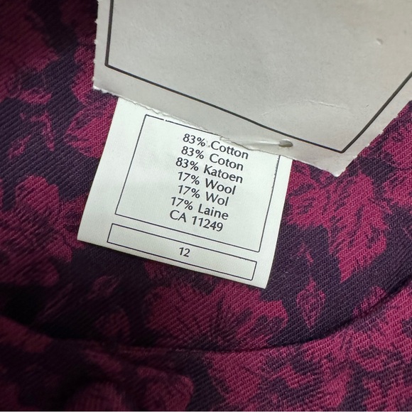 Laura Ashley Vintage 80s Floral Dress Peasant sz 12 - 10 Made in USA NWT - Picture 4 of 11